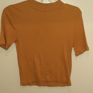 High neck mid sleeve top